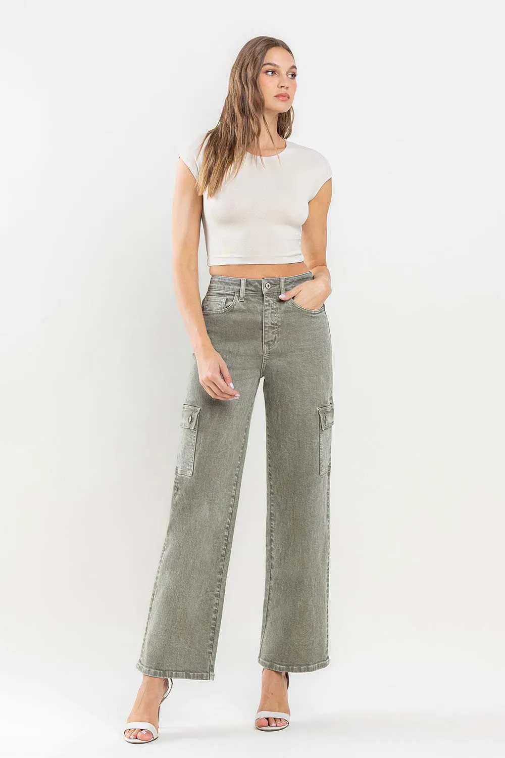 Haven - 90's Super High Rise Cargo Jeans - Vervet - Exclusively Online