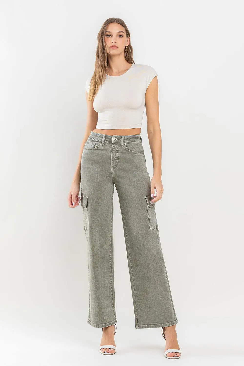 Haven - 90's Super High Rise Cargo Jeans - Vervet - Exclusively Online