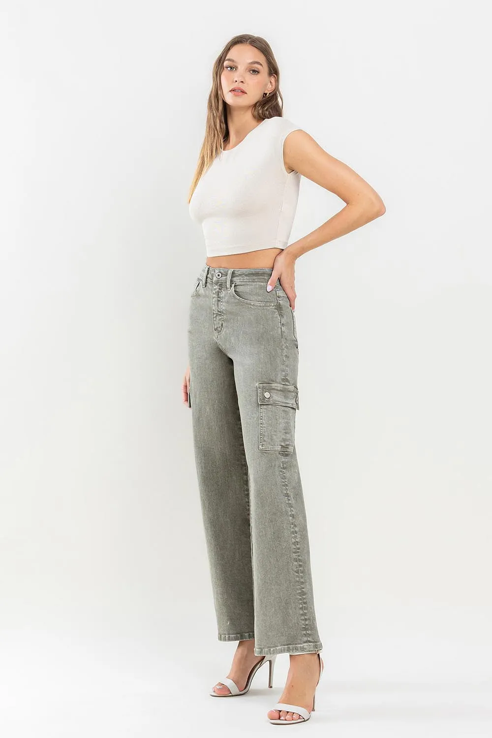 Haven - 90's Super High Rise Cargo Jeans - Vervet - Exclusively Online