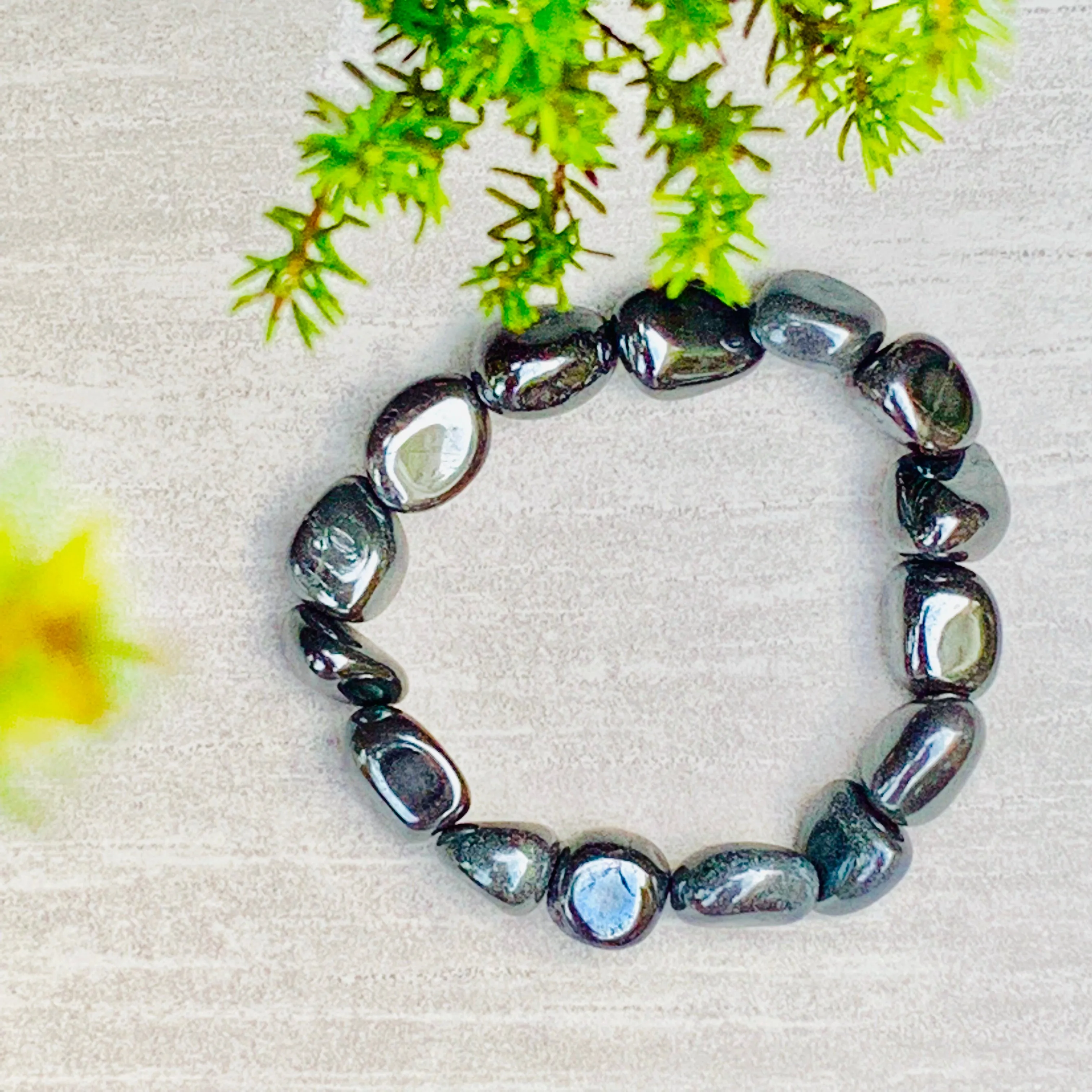 Hematite Chunky Crystal Bracelet