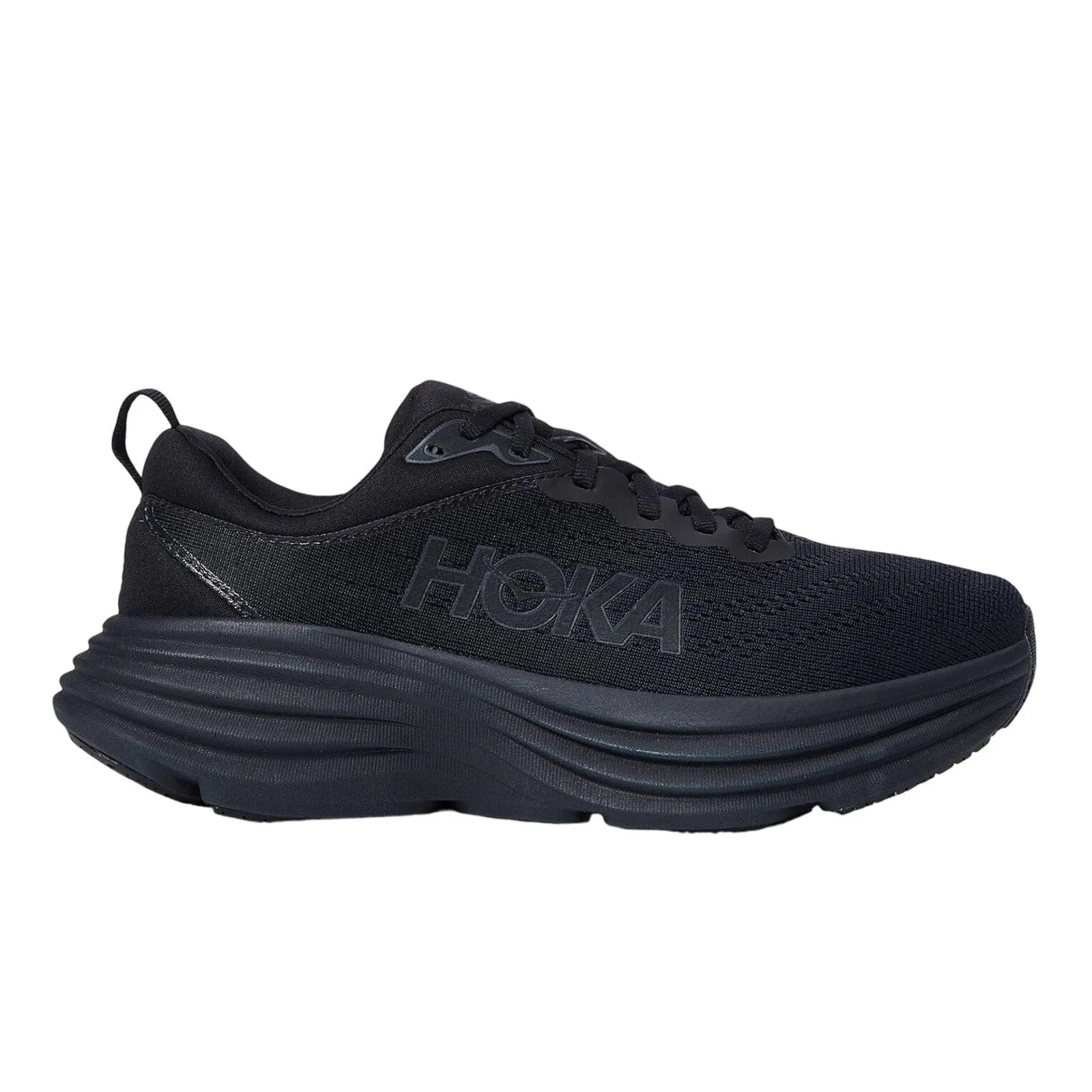 Hoka Womens Bondi 8 Running Shoes Size 9 B Black Athletic