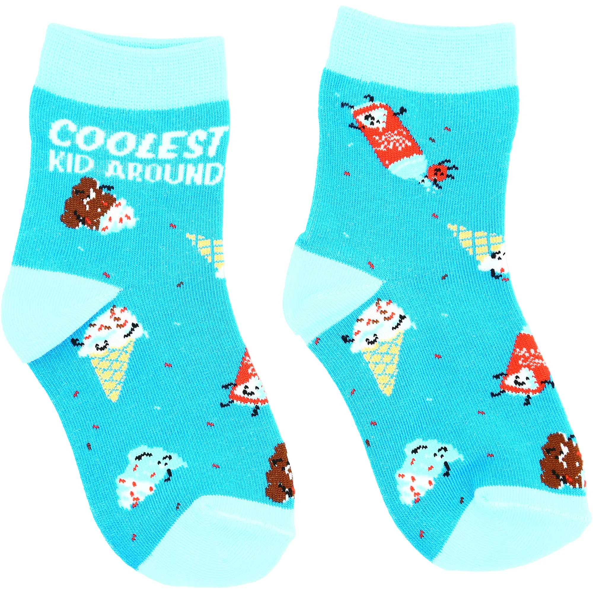 Ice Cream S/M Youth Cotton Blend Crew Socks