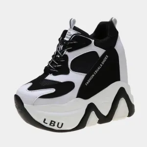 Joskaa 2024 New Black Platform Trainers Sneakers