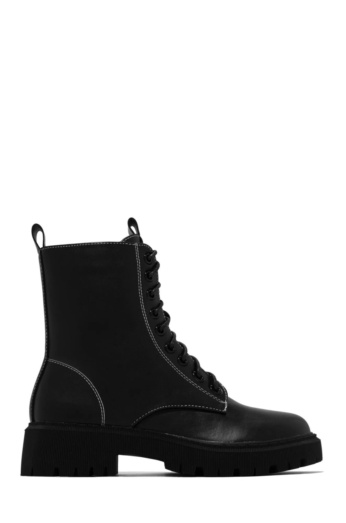 Joslin Lace Up Combat Boots - Nude