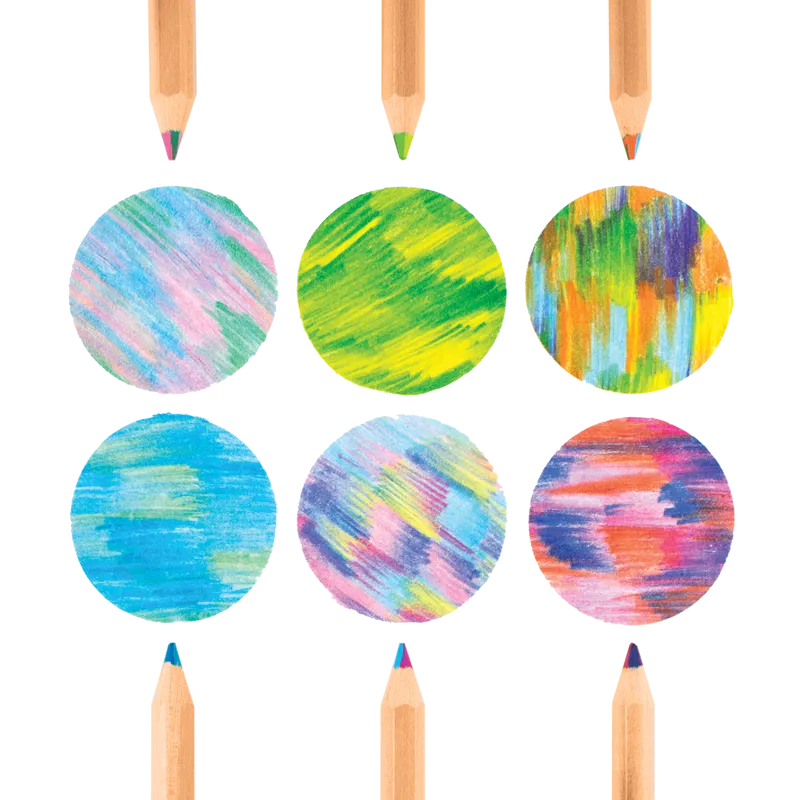 Kaleidoscope Multi-Colored Pencils - Set of 6