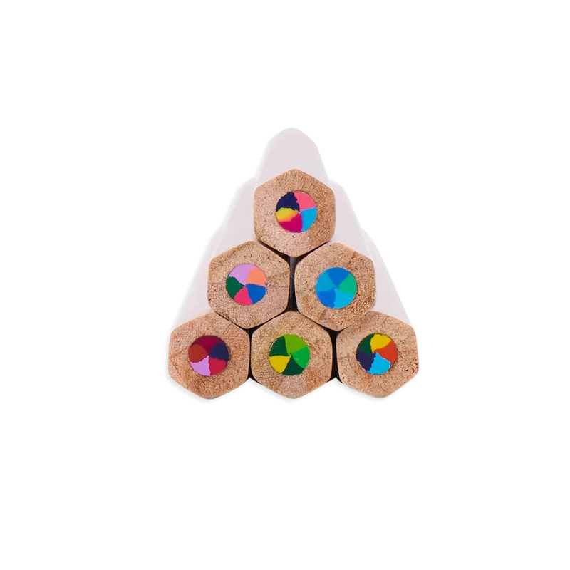 Kaleidoscope Multi-Colored Pencils - Set of 6