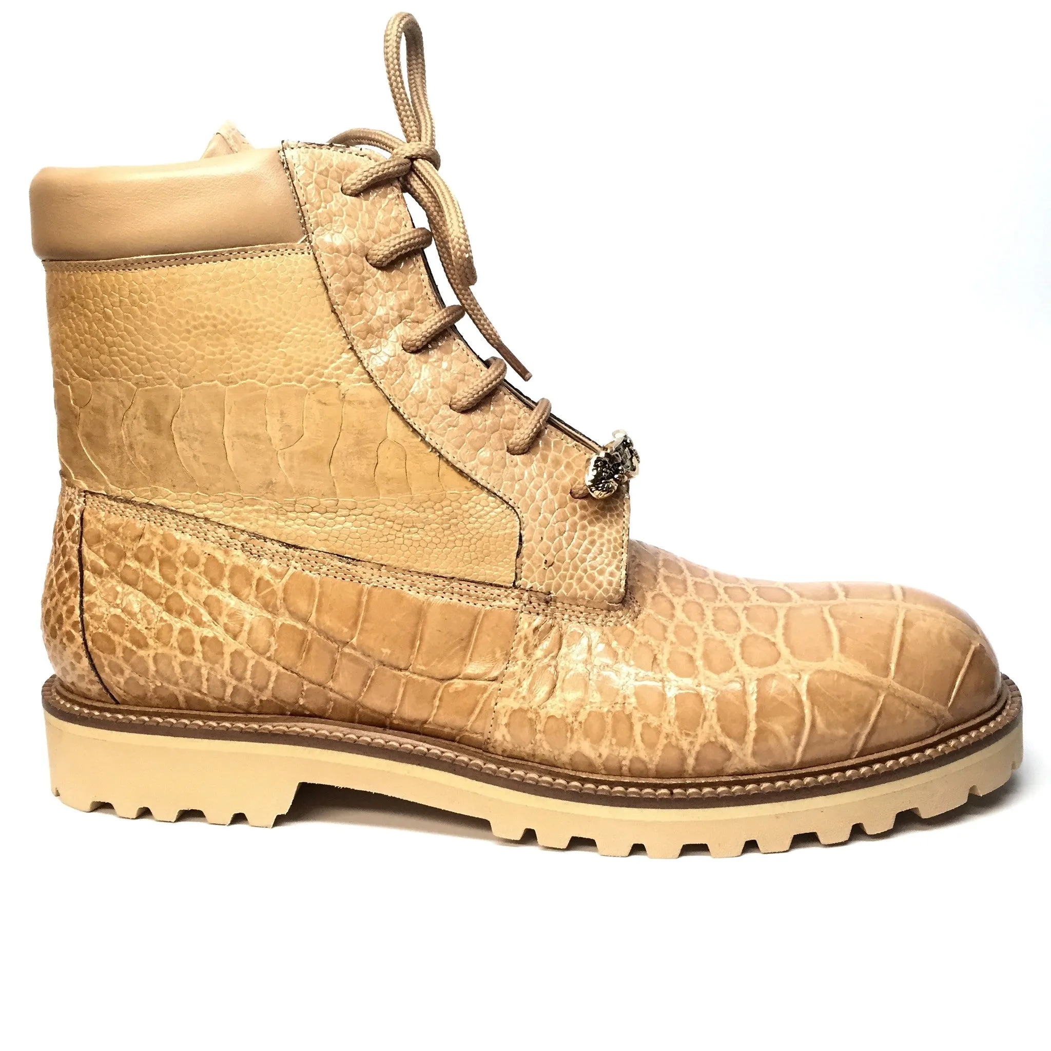 Mauri "Commando" Alligator/Ostrich Leg Combat Boot 4637