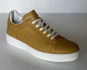 NIB $690 Bottega Veneta Calf Leather Butterscotch Sneakers 13 US (46 Eu) 578298