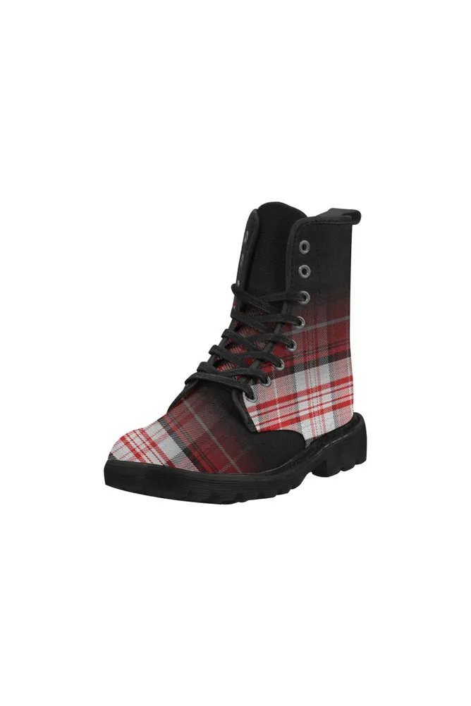 Ombre Tartan Martin Boots for Women (Black)