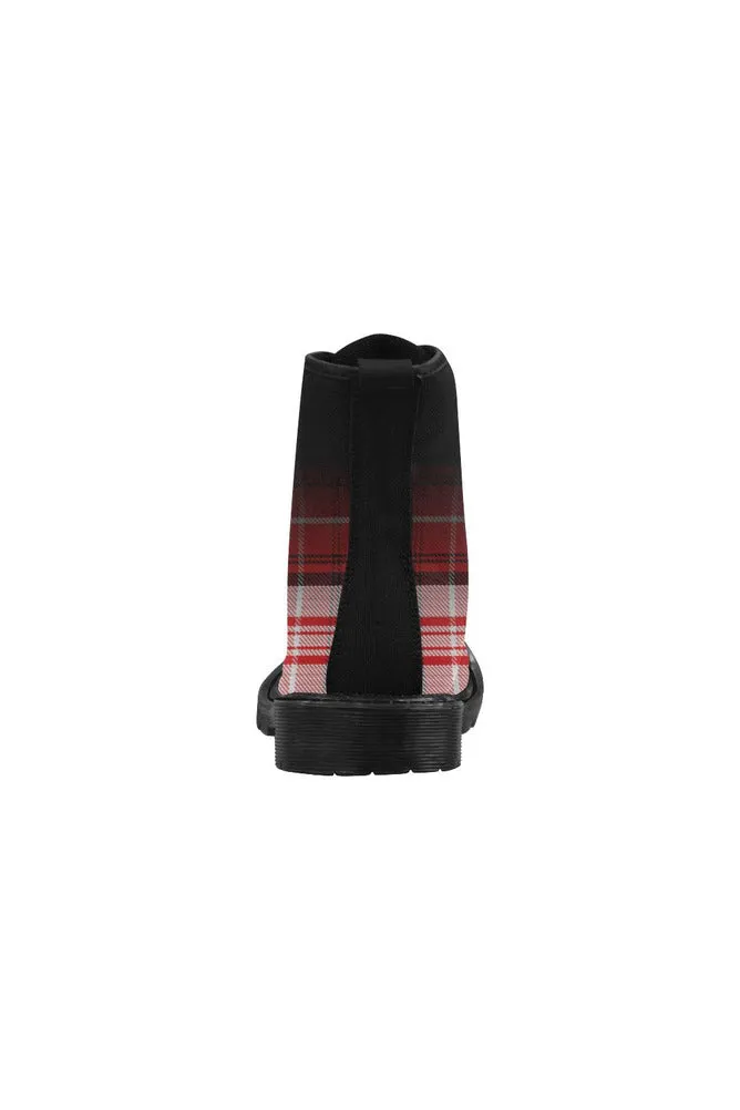 Ombre Tartan Martin Boots for Women (Black)