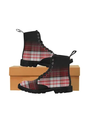 Ombre Tartan Martin Boots for Women (Black)
