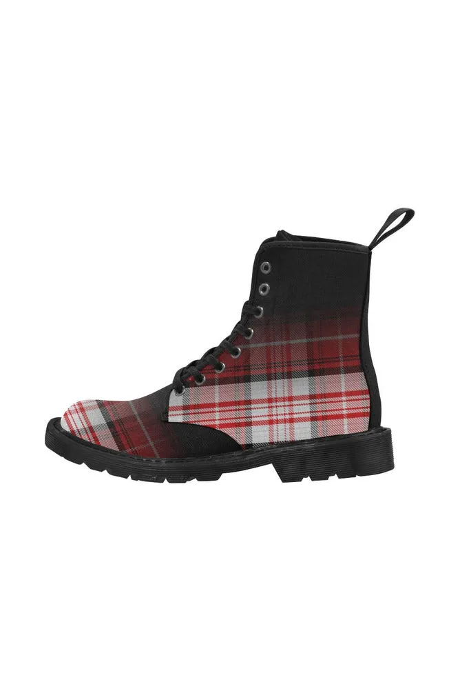 Ombre Tartan Martin Boots for Women (Black)