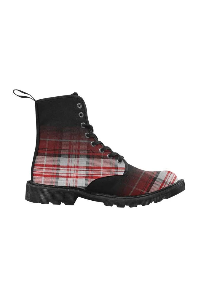 Ombre Tartan Martin Boots for Women (Black)