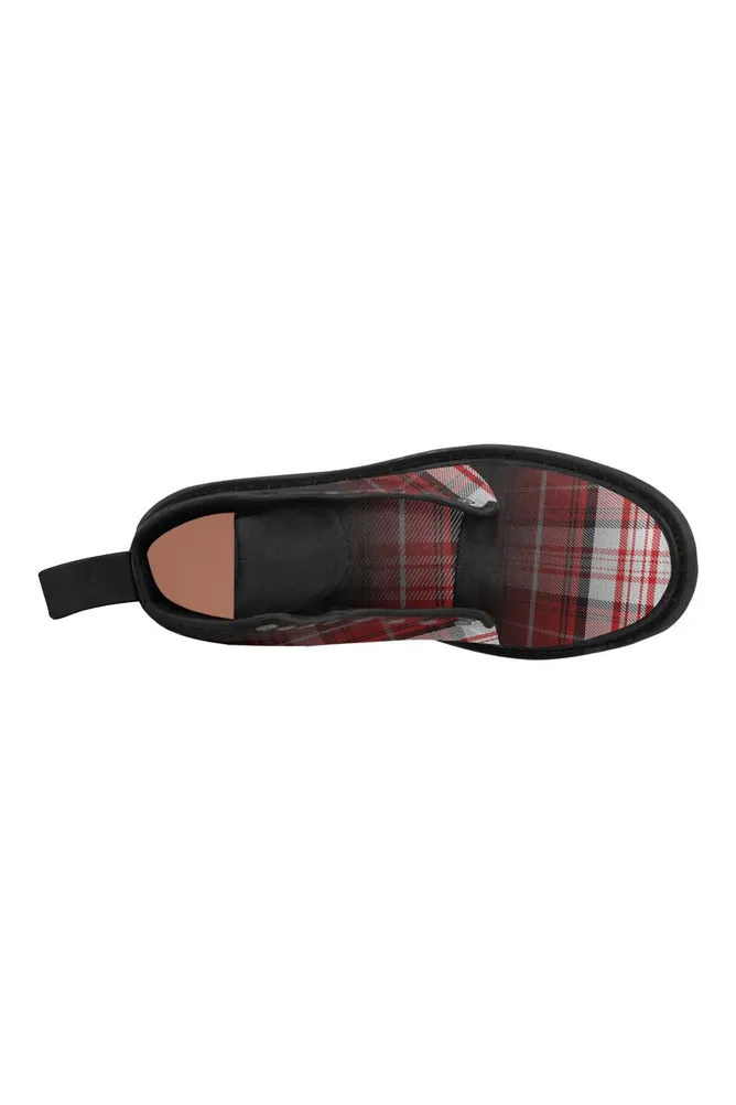 Ombre Tartan Martin Boots for Women (Black)