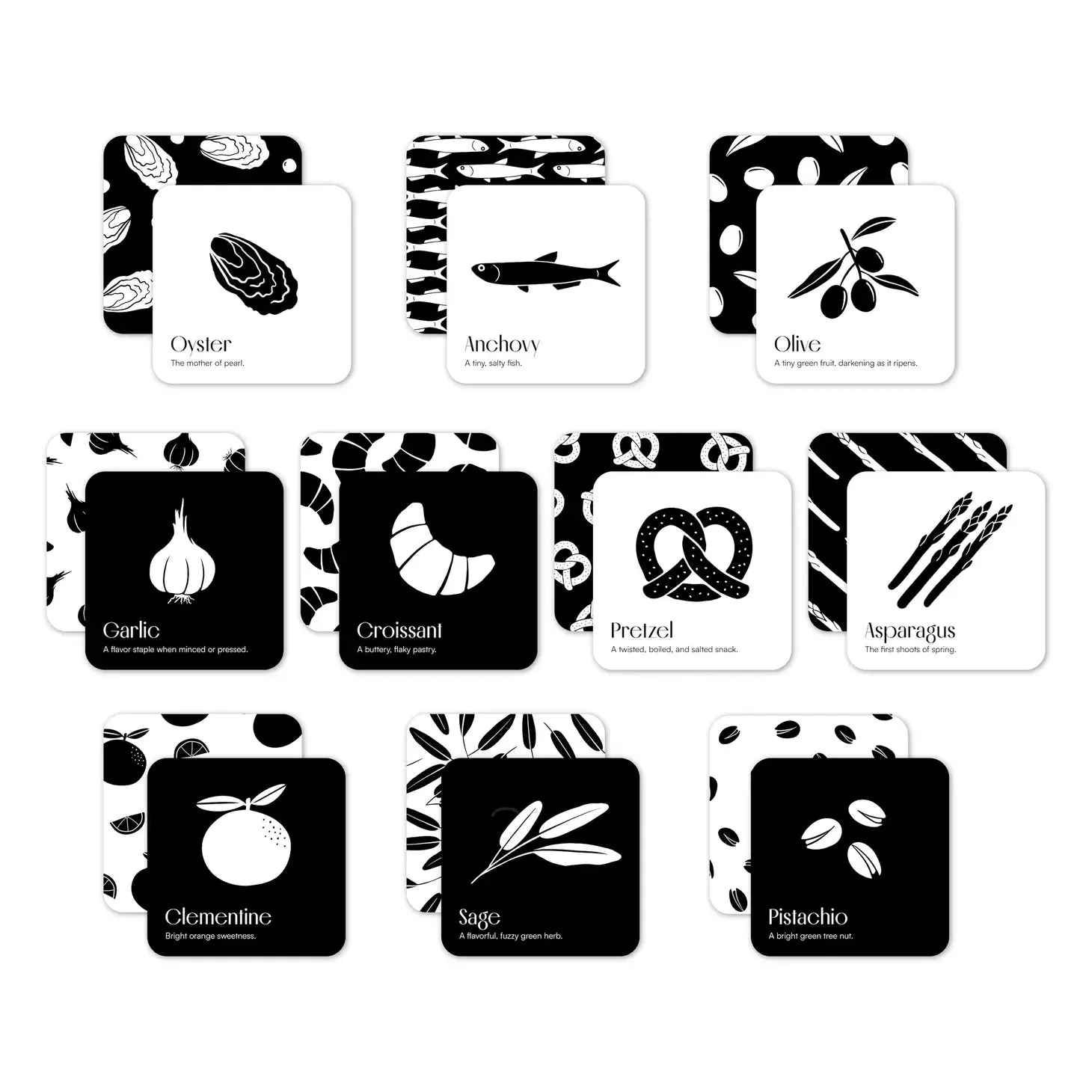 Pasta for Baby - High Contrast Art Cards