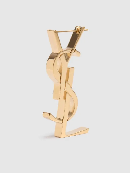 Saint Laurent   Chunky monogram mono earring 