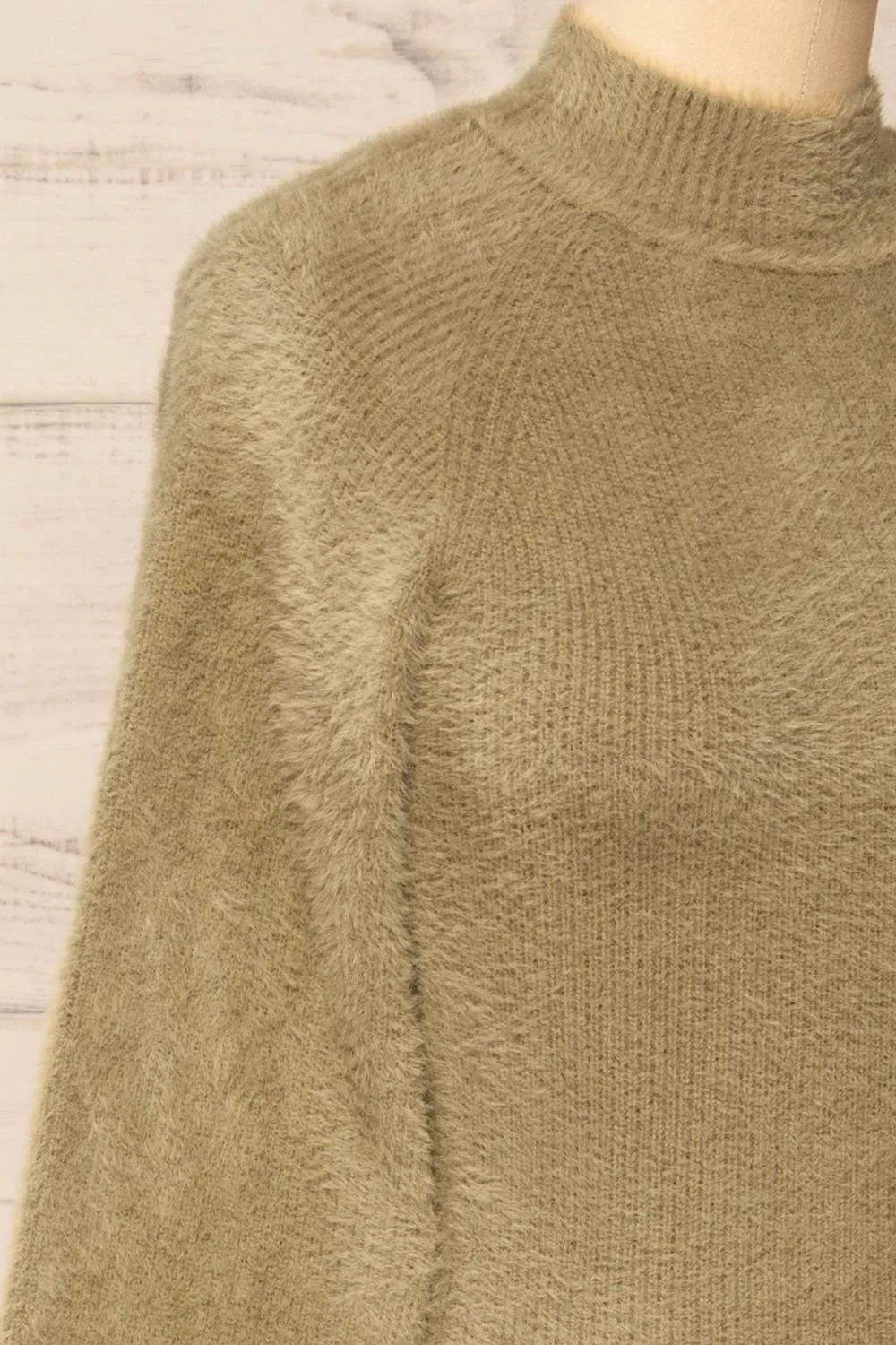 Sanlucar Sage | Long sleeve Knit Short Dress