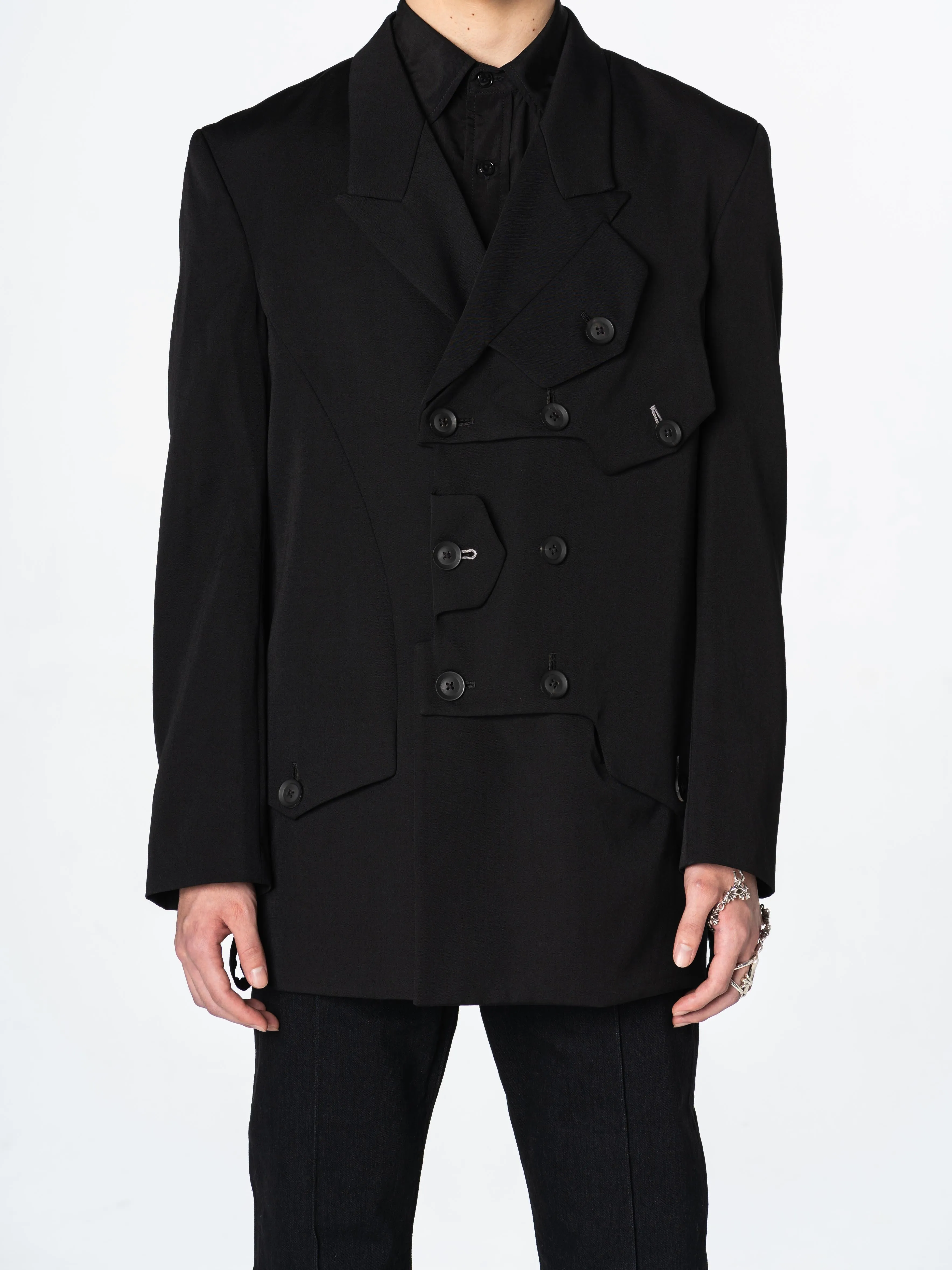 SS20 Gabardine Button Blazer
