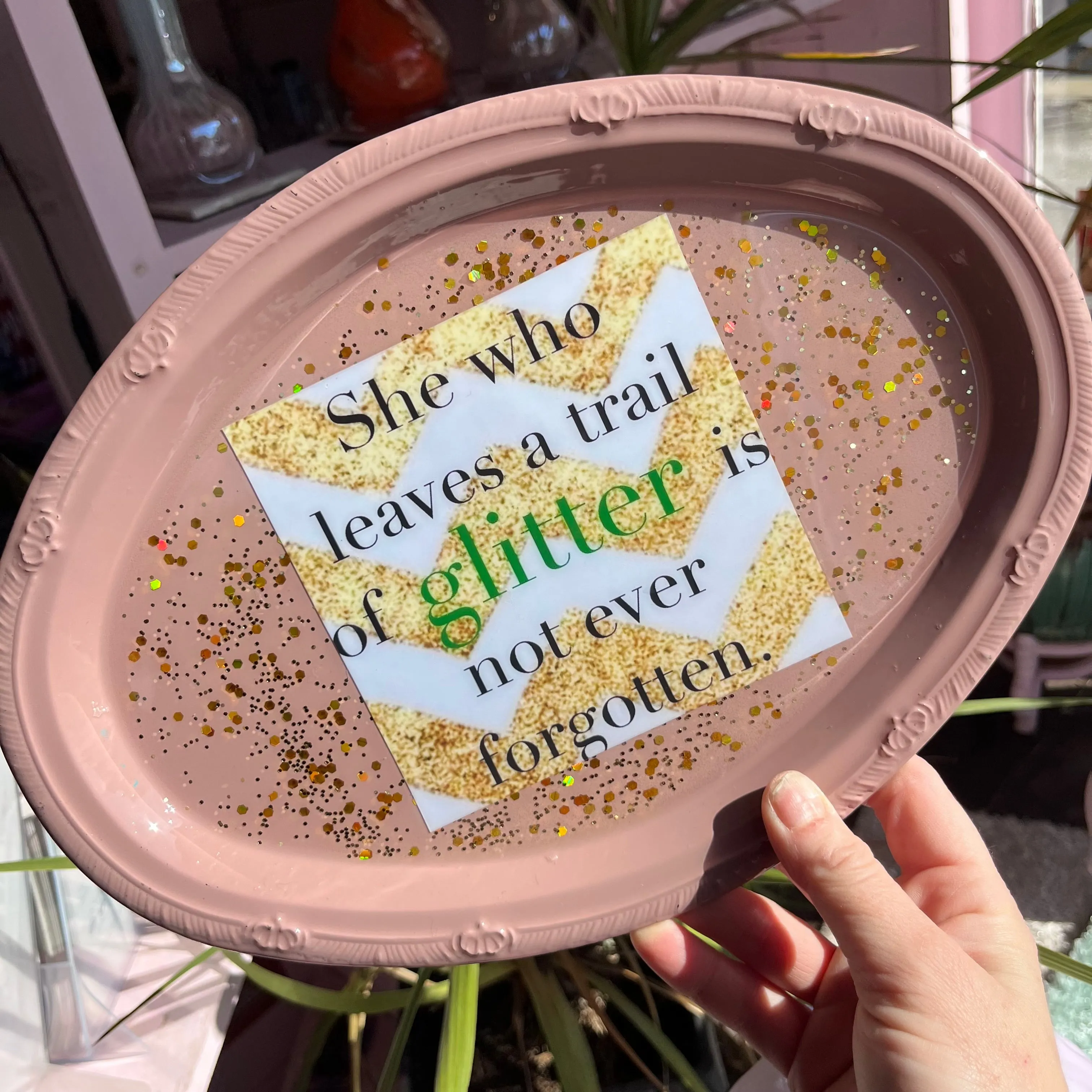 Trail of Glitter Rolling Tray