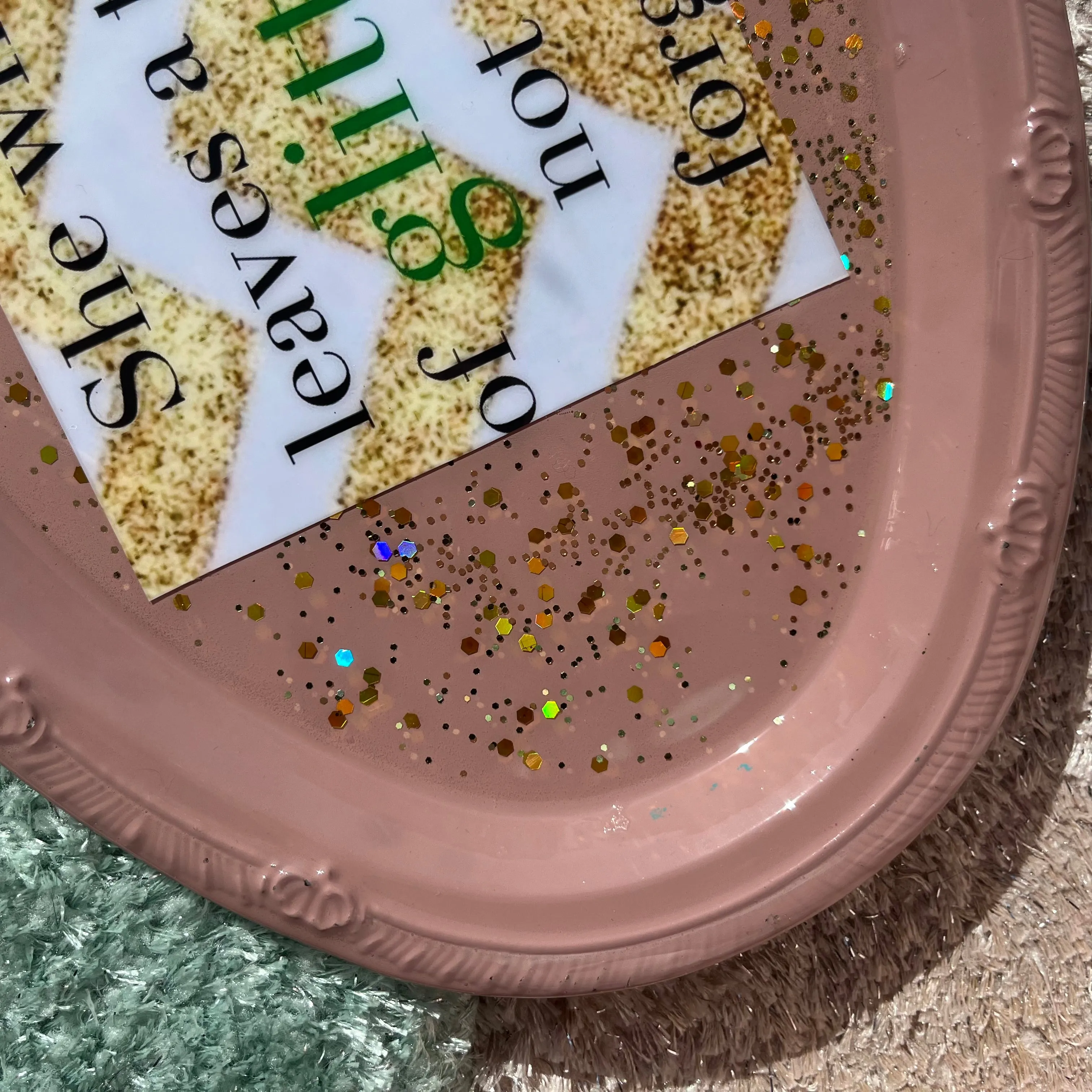 Trail of Glitter Rolling Tray