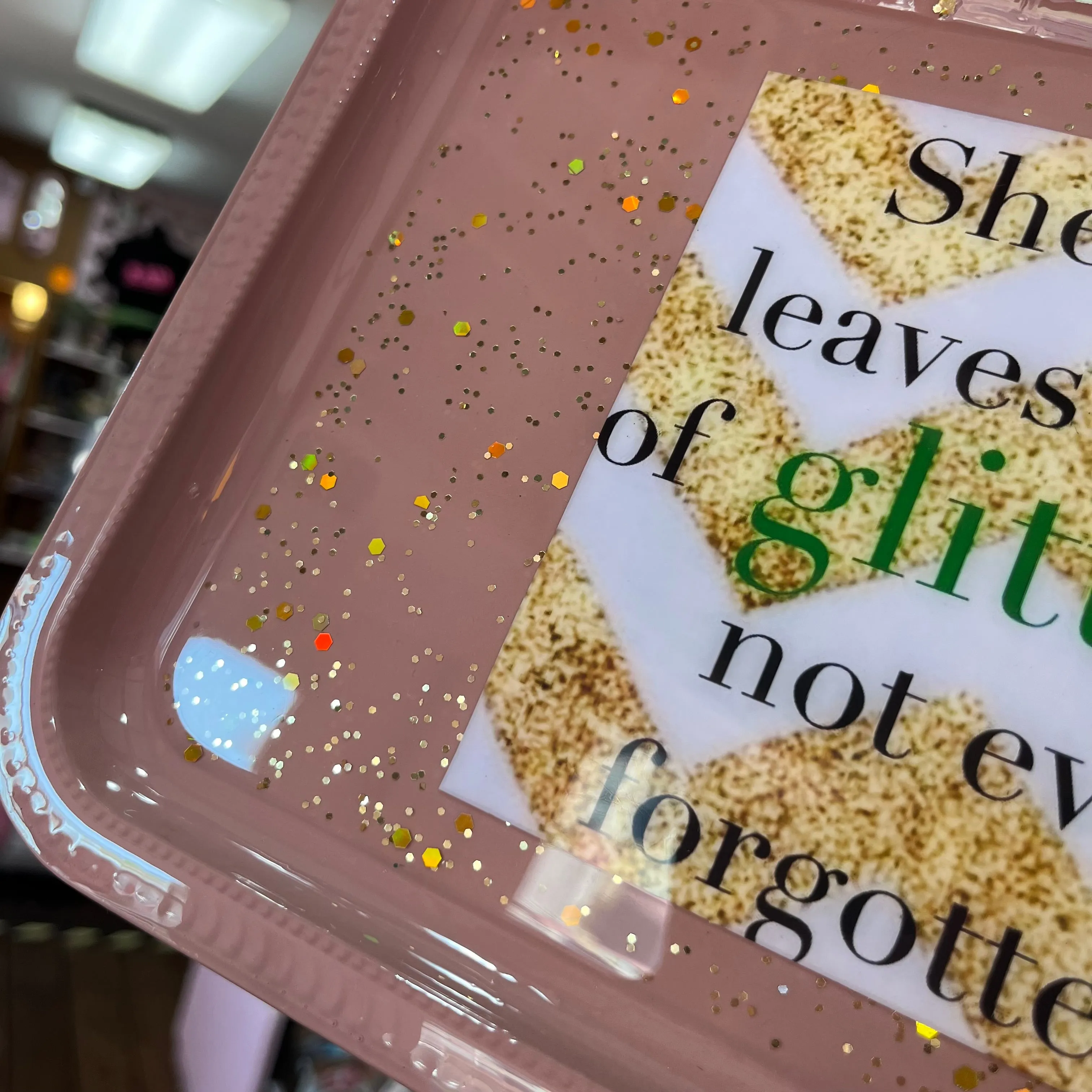 Trail of Glitter Rolling Tray