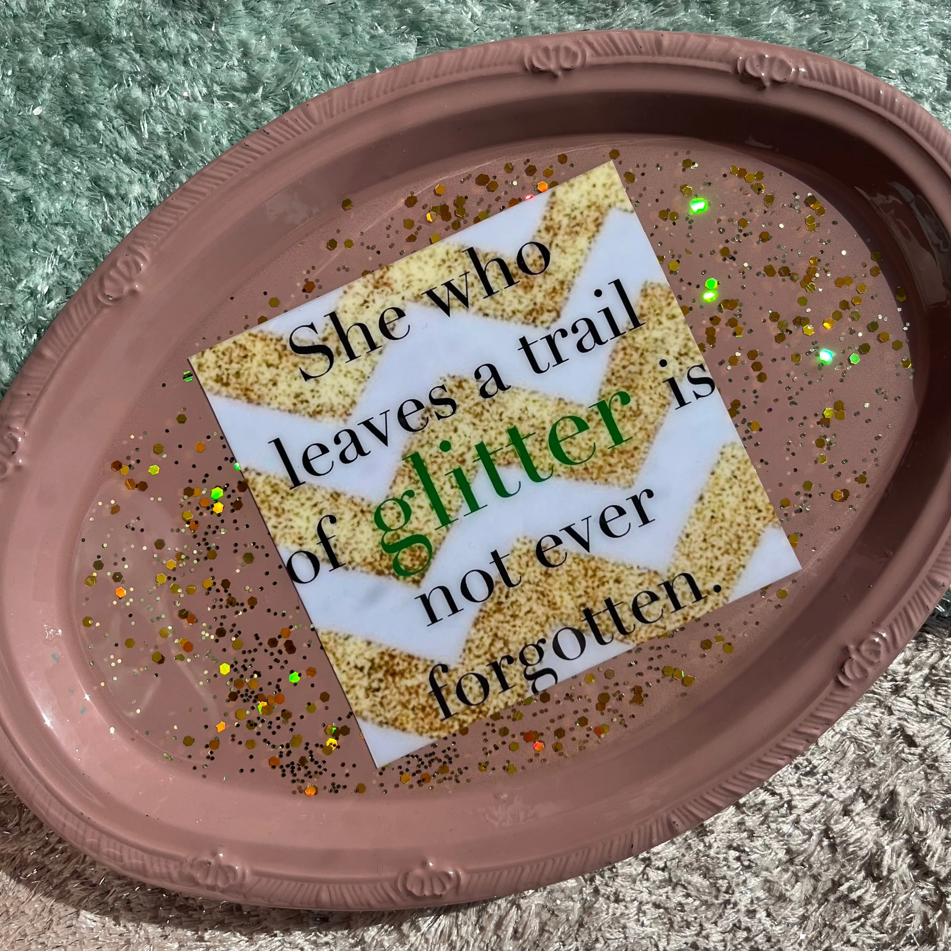 Trail of Glitter Rolling Tray