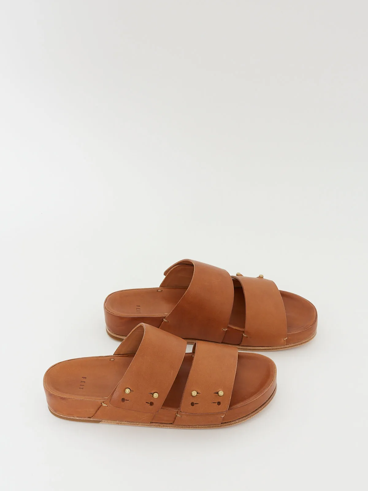 Two Strap Sandal in Tan
