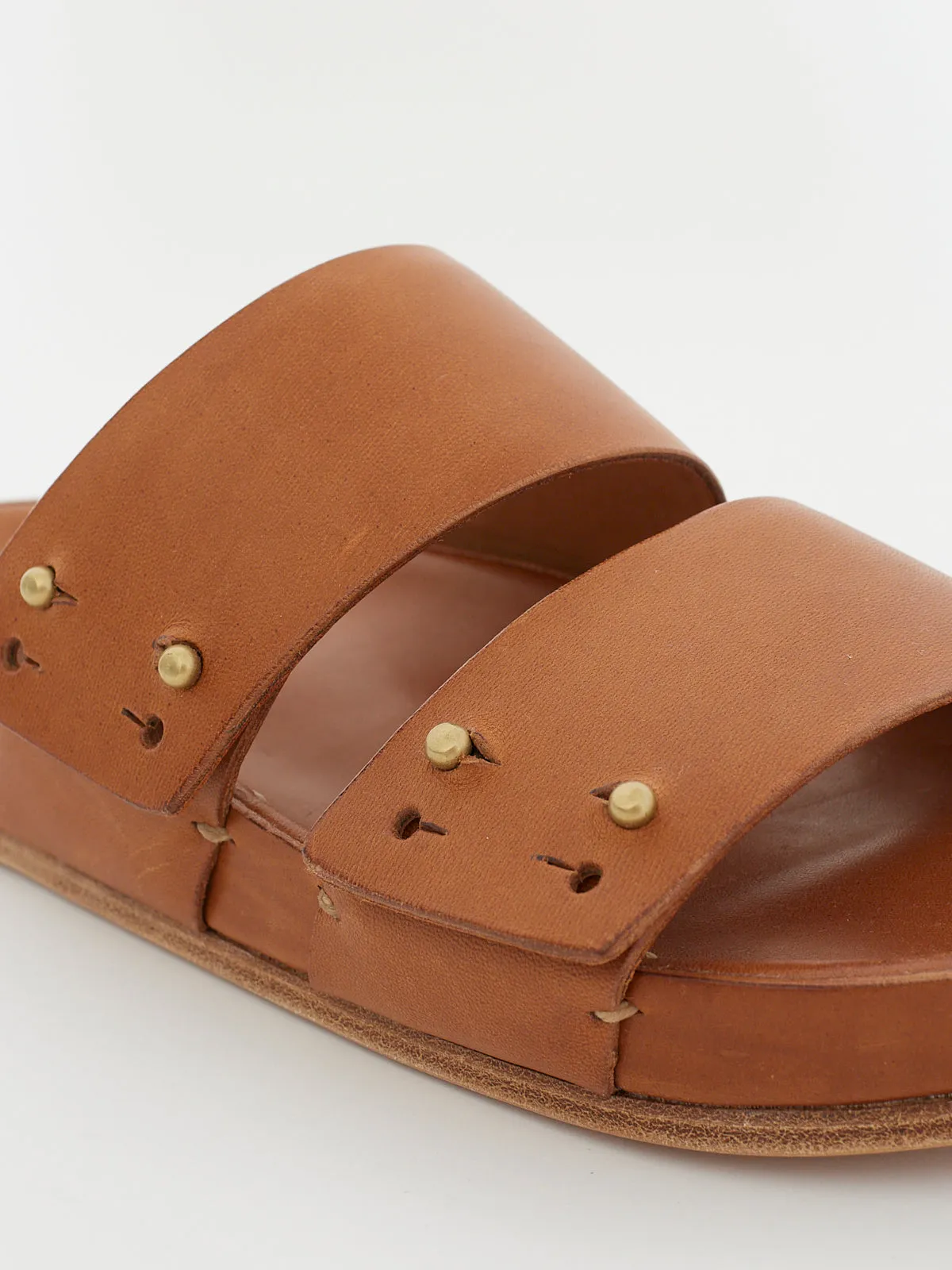Two Strap Sandal in Tan