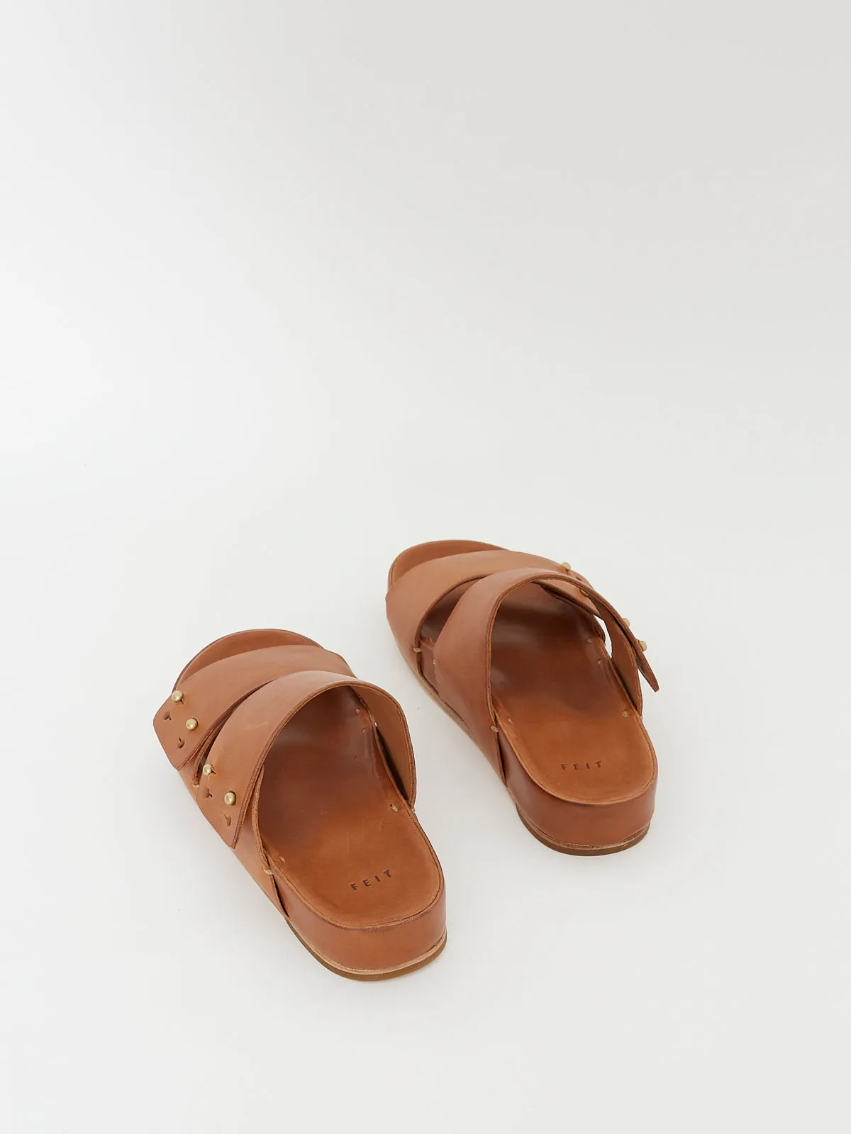 Two Strap Sandal in Tan