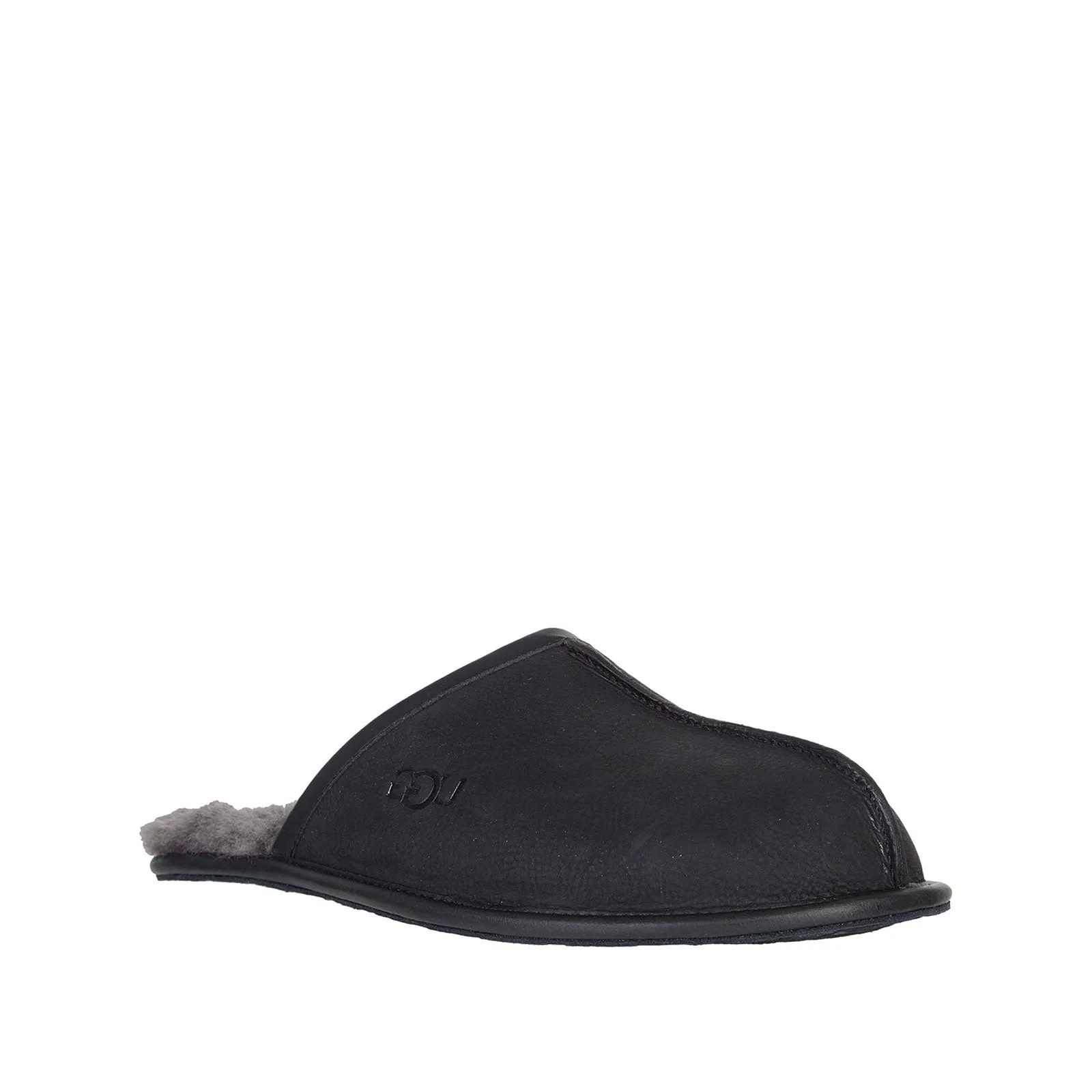 UGG Men's Ascot Slipper, Black Leather