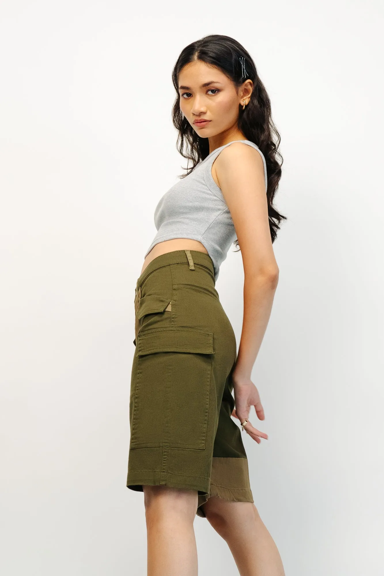 Uni Olive Shorts