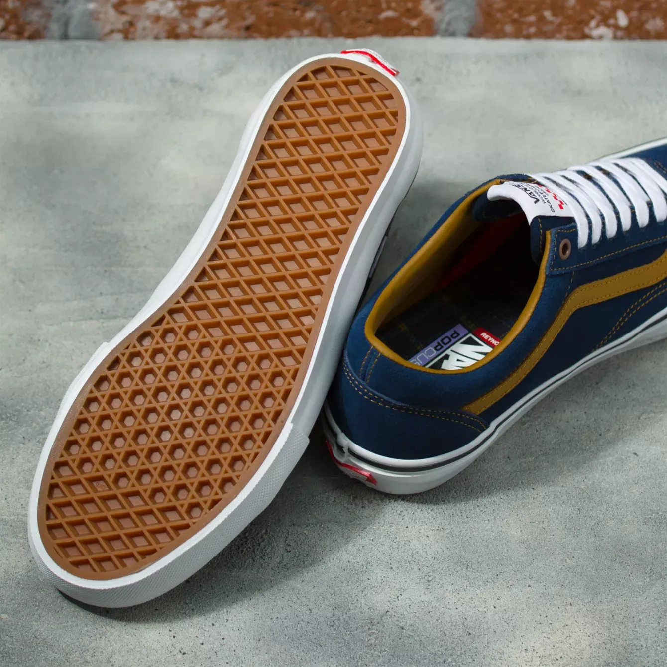 VANS REYNOLDS SKATE OLD SKOOL NAVY / GOLDEN BROWN