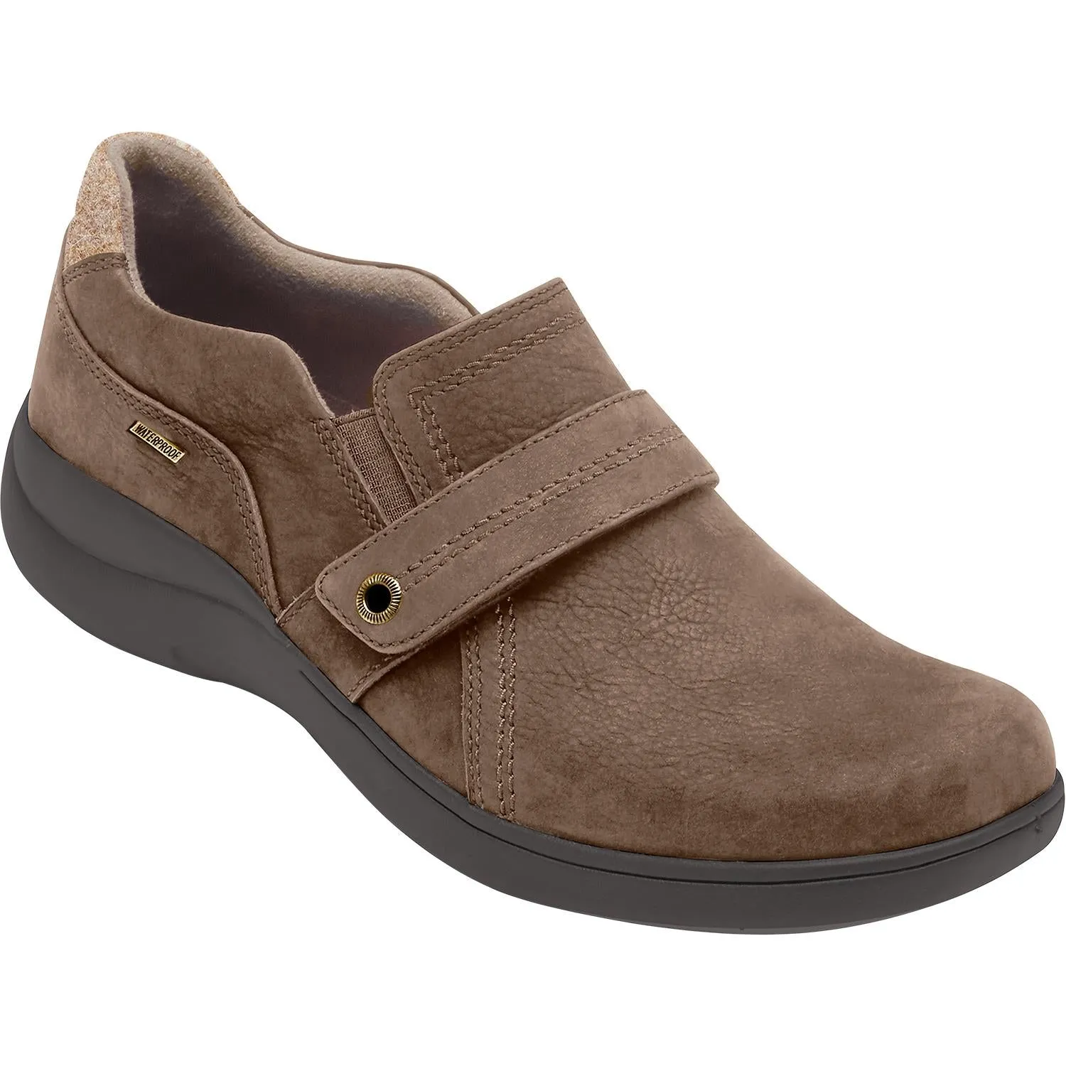 Women's Aravon Rev Stridarc Waterproof Brown Nubuck