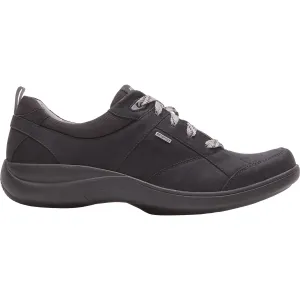 Women's Aravon Rev Stridarc Waterproof Lace Up Black Nubuck