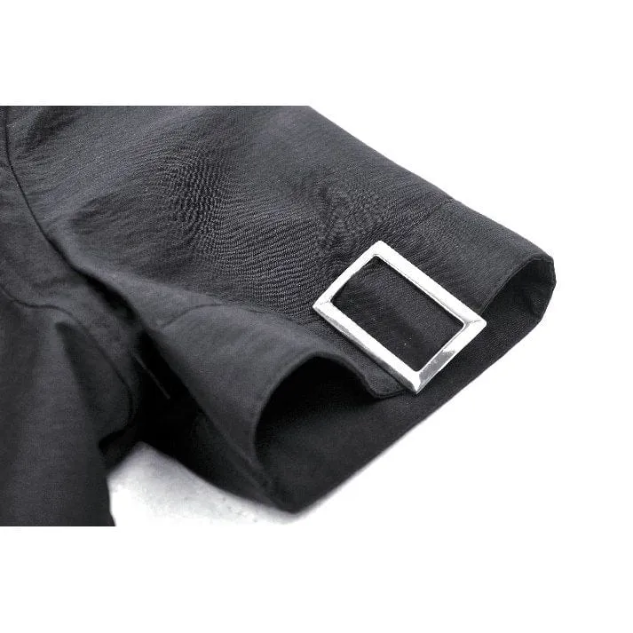Women's Punk Irregular Stand Collar Shirt