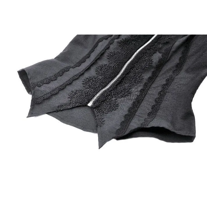 Women's Punk Irregular Stand Collar Shirt